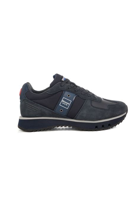 Sneakers blauer uomo f5 queens01 wax navy grey a25 BLAUER | F5QUEENS01/WAXNVY/GRY NAVY GREY
